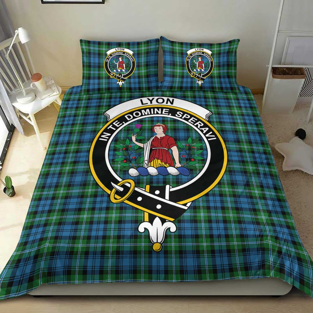 Lyon Clan Tartan Crest Bedding Set