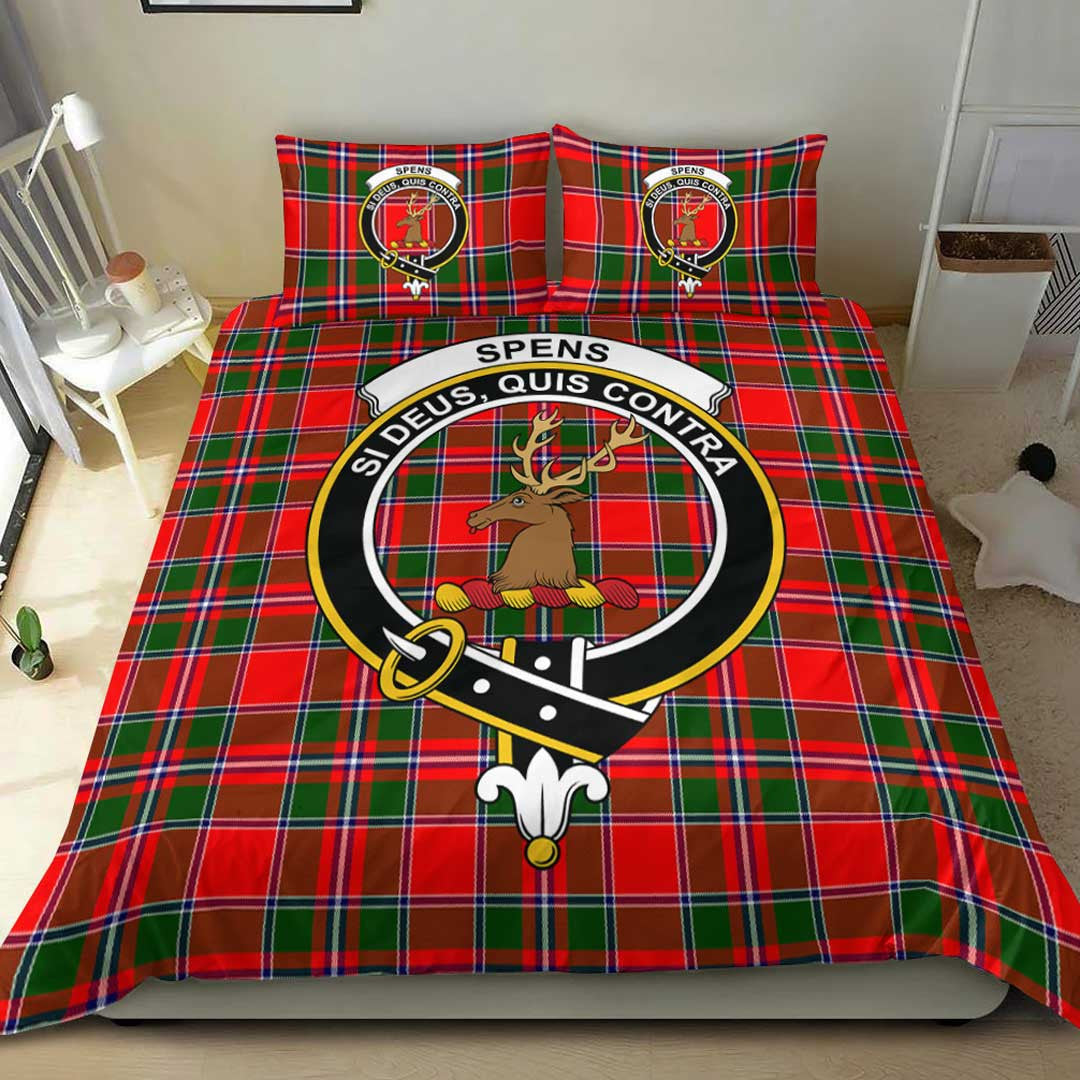 Spens Modern Tartan Crest Bedding Set