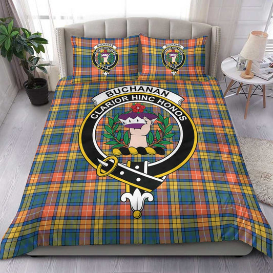 Buchanan Ancient Tartan Crest Bedding Set