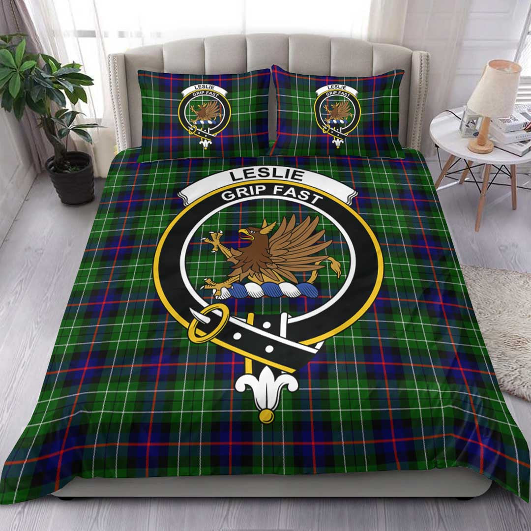 Leslie Hunting Ancient Tartan Crest Bedding Set