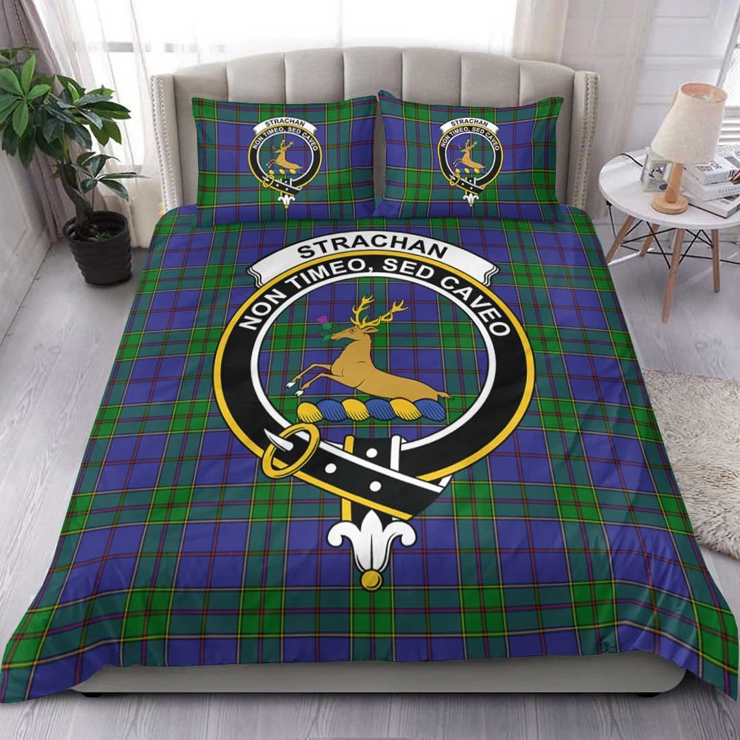 Strachan Tartan Crest Bedding Set