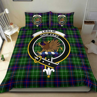 Leslie Hunting Ancient Tartan Crest Bedding Set