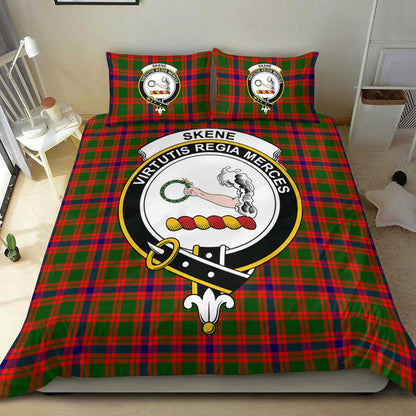 Skene Modern Tartan Crest Bedding Set