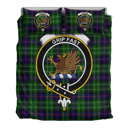 Leslie Hunting Ancient Tartan Crest Bedding Set