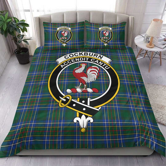 Cockburn Ancient Tartan Crest Bedding Set