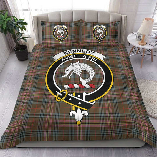 Kennedy Weathered Tartan Crest Bedding Set