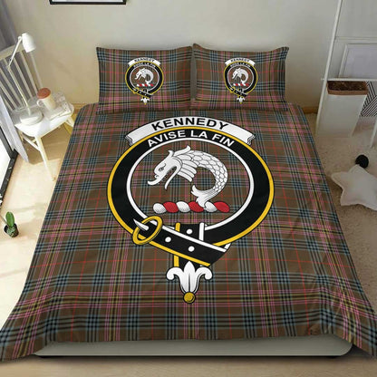 Kennedy Weathered Tartan Crest Bedding Set