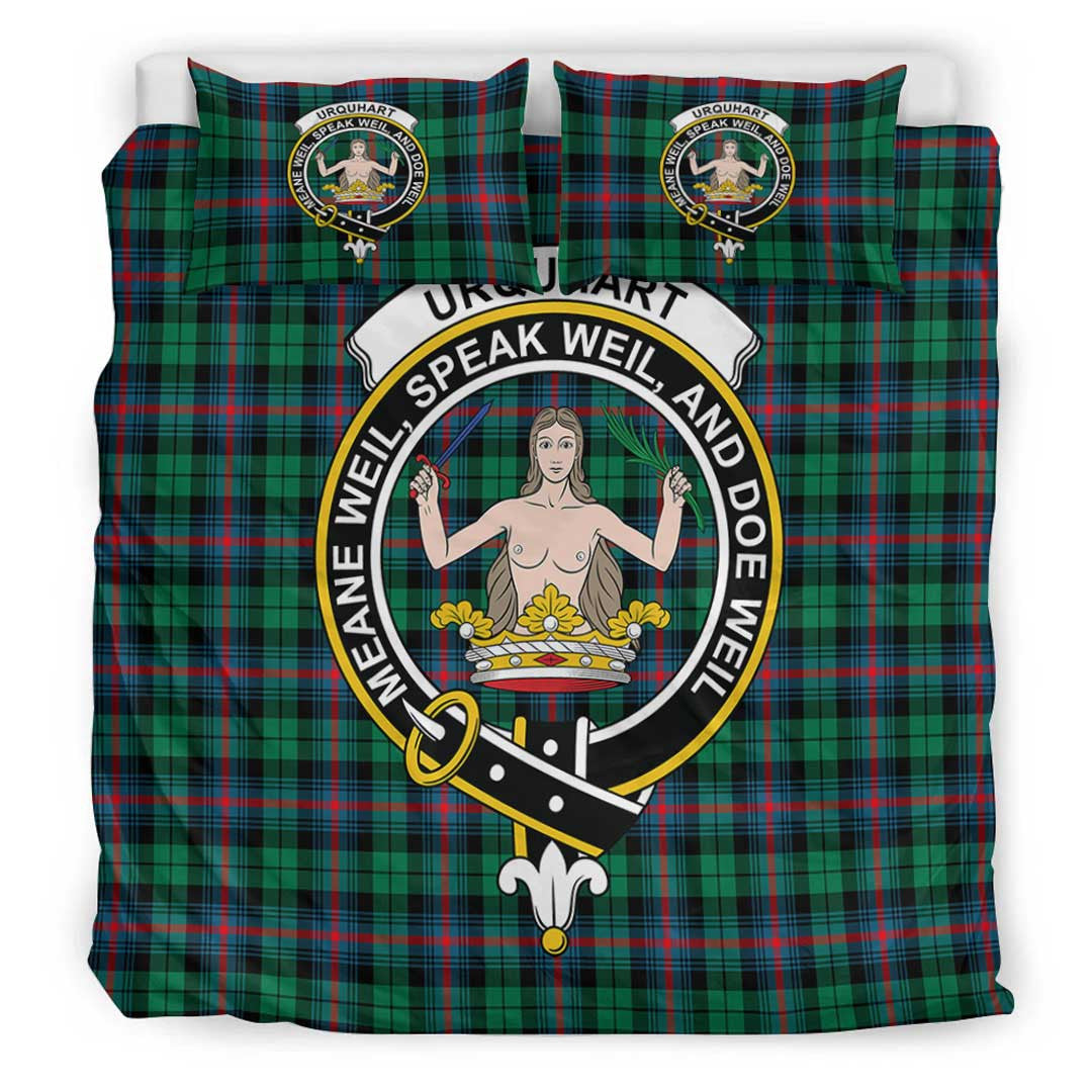 Urquhart Broad Red Ancient Tartan Crest Bedding Set