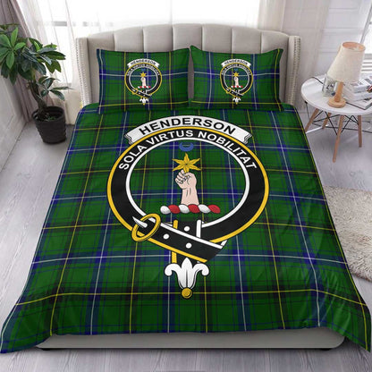 Henderson Modern Tartan Crest Bedding Set