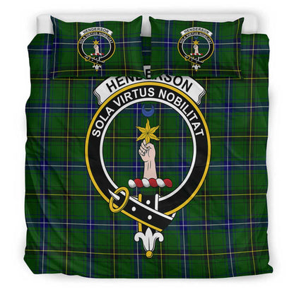 Henderson Modern Tartan Crest Bedding Set