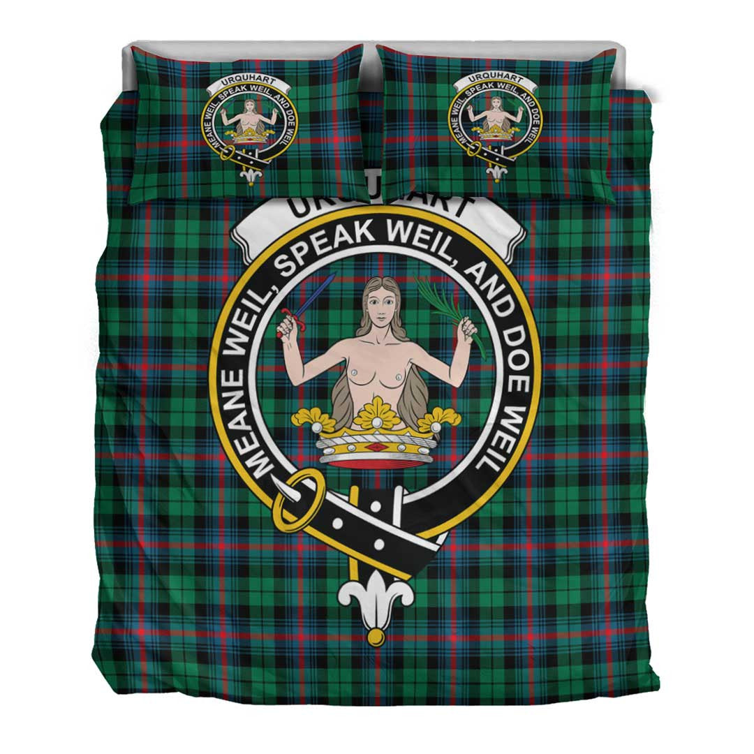 Urquhart Broad Red Ancient Tartan Crest Bedding Set