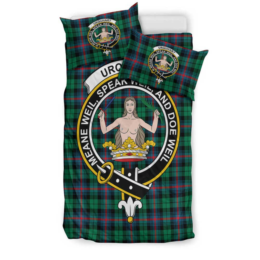 Urquhart Broad Red Ancient Tartan Crest Bedding Set