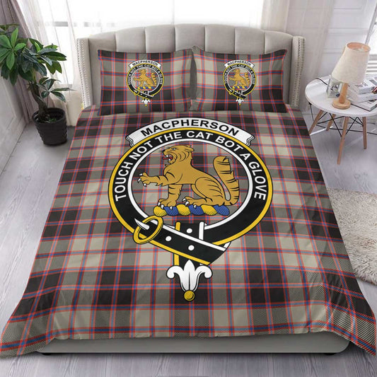 MacPherson Hunting Ancient Tartan Crest Bedding Set