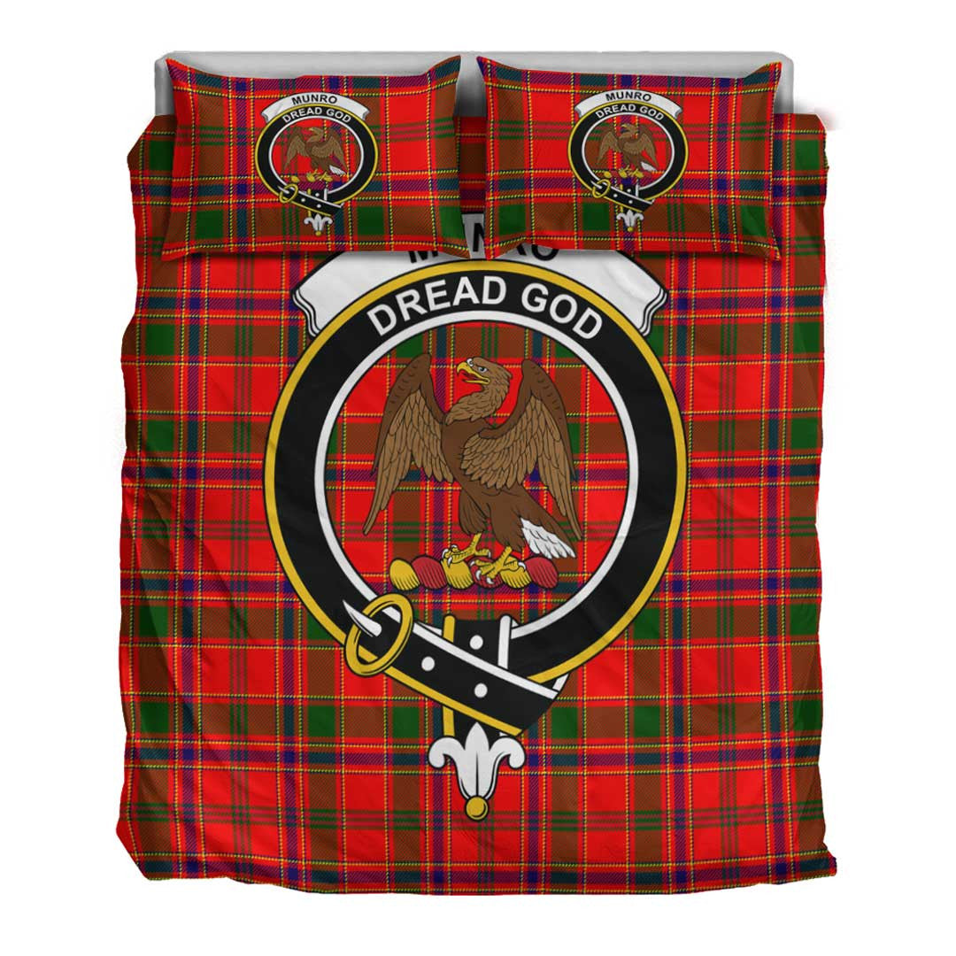 Munro Modern Tartan Crest Bedding Set