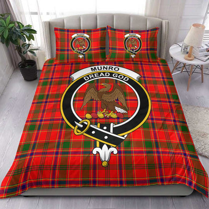 Munro Modern Tartan Crest Bedding Set