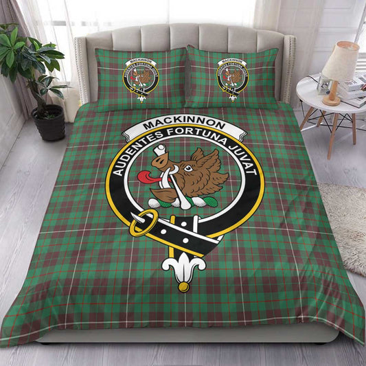 MacKinnon Hunting Ancient Tartan Crest Bedding Set