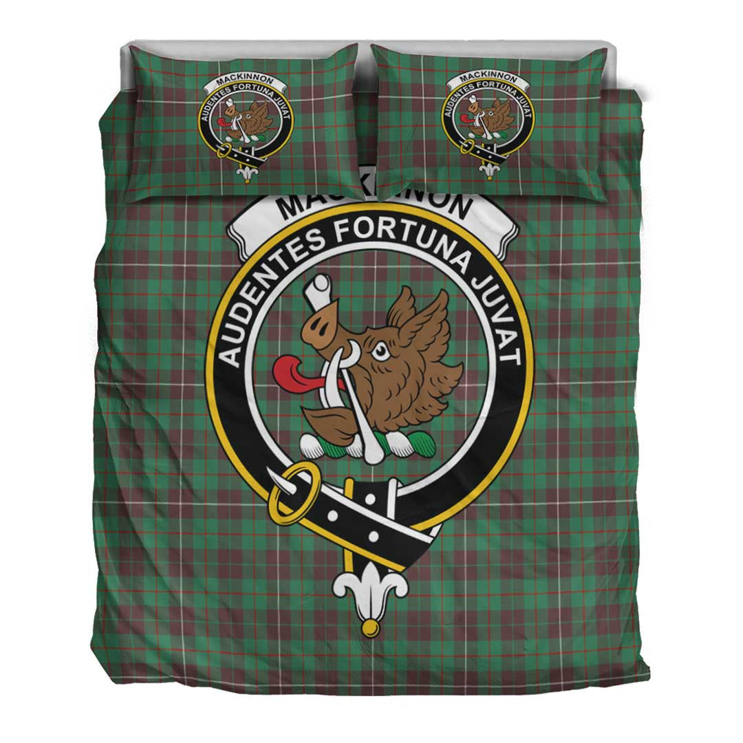 MacKinnon Hunting Ancient Tartan Crest Bedding Set