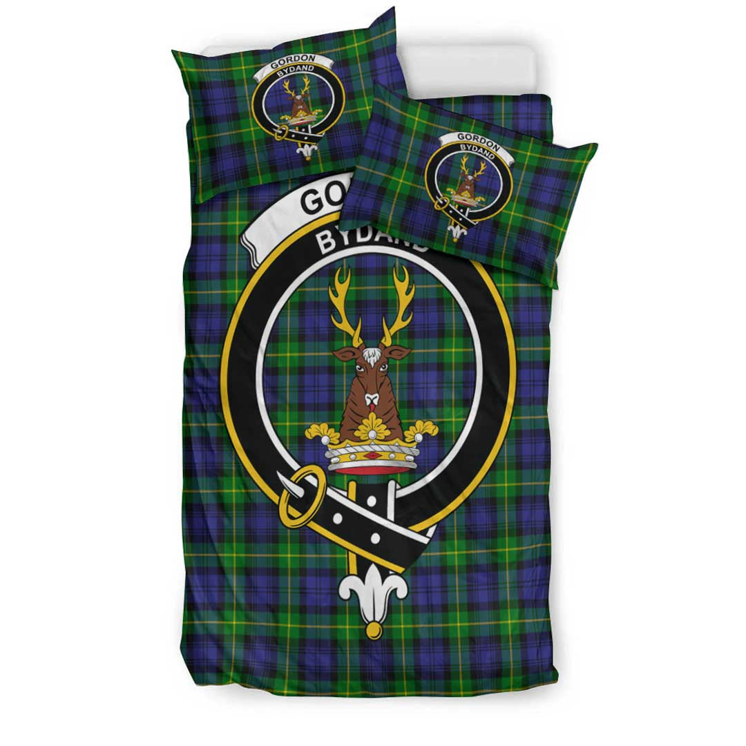 Gordon Modern Tartan Crest Bedding Set