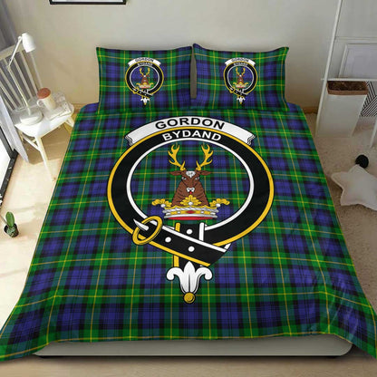 Gordon Modern Tartan Crest Bedding Set