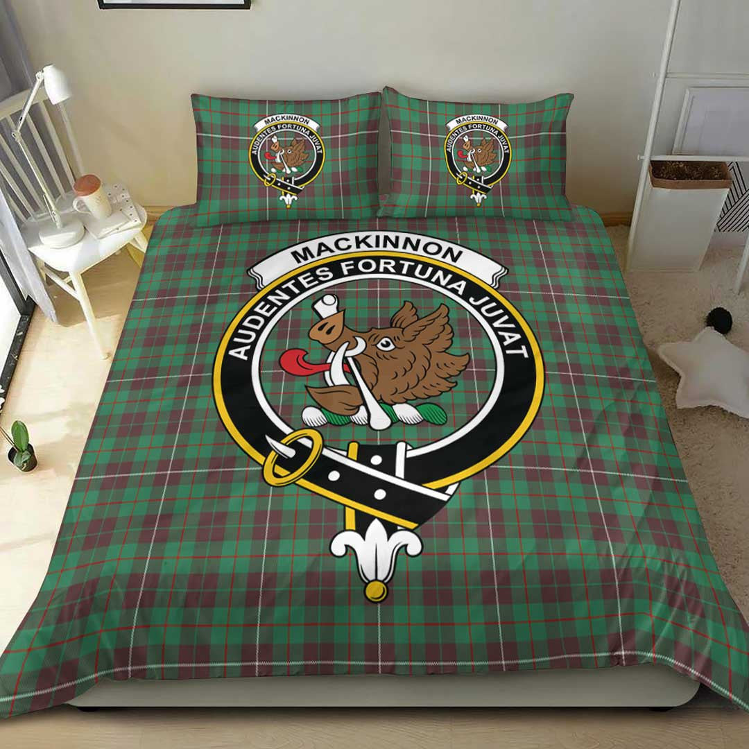 MacKinnon Hunting Ancient Tartan Crest Bedding Set