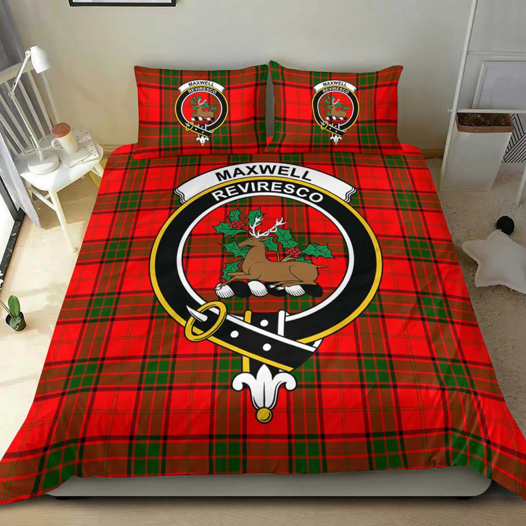 Maxwell Modern Tartan Crest Bedding Set