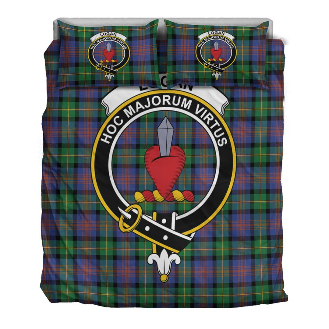 Logan Ancient Tartan Crest Bedding Set