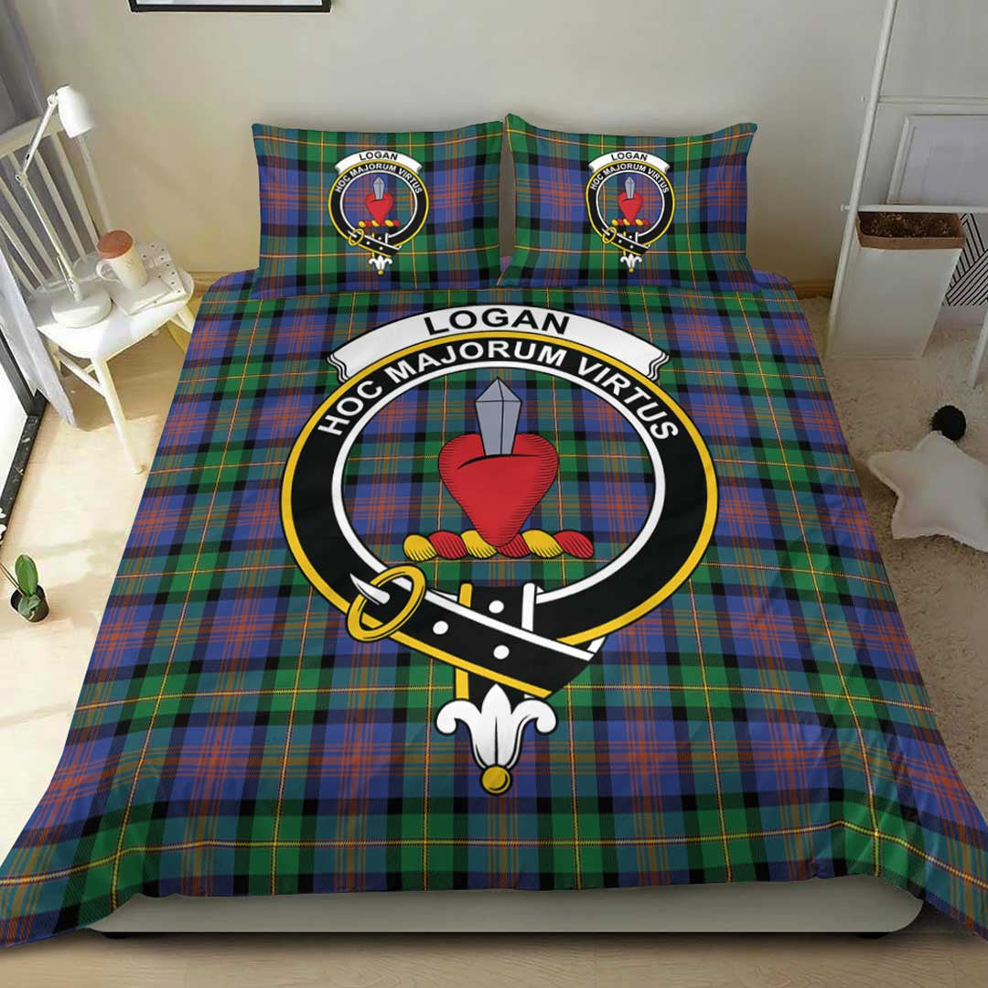 Logan Ancient Tartan Crest Bedding Set