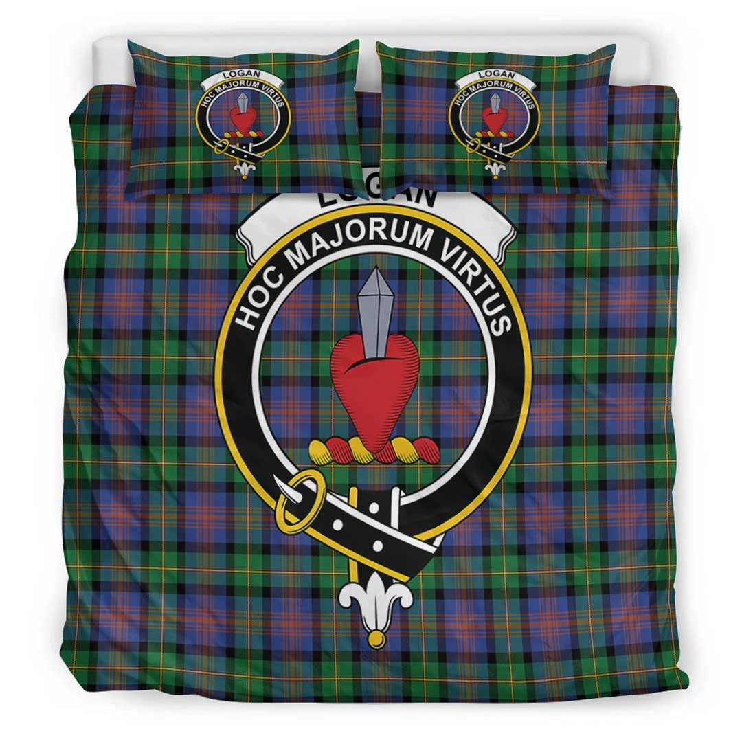 Logan Ancient Tartan Crest Bedding Set