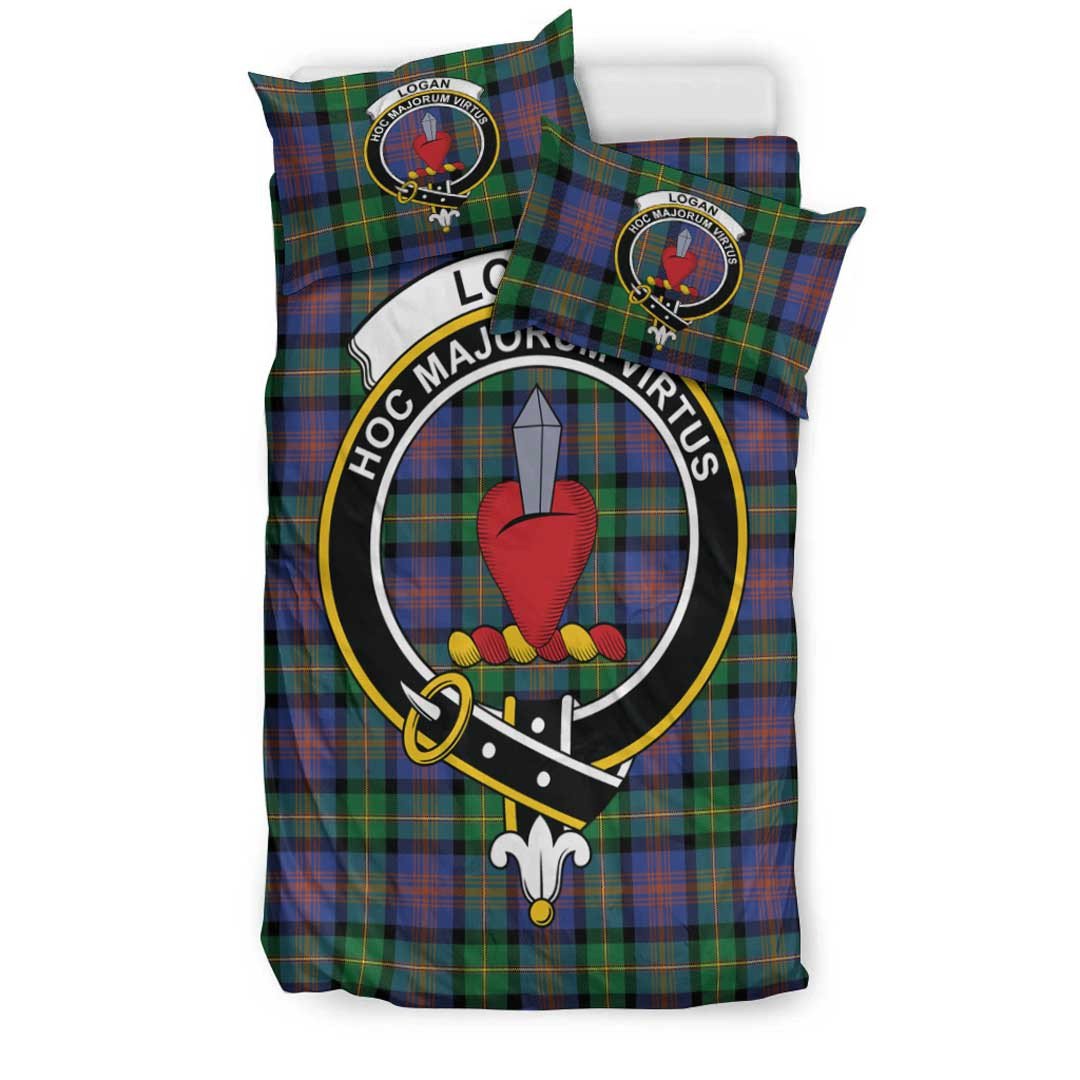 Logan Ancient Tartan Crest Bedding Set