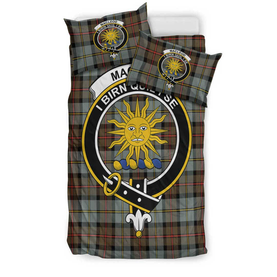 MacLeod of Harris Weathered Tartan Crest Bedding Set