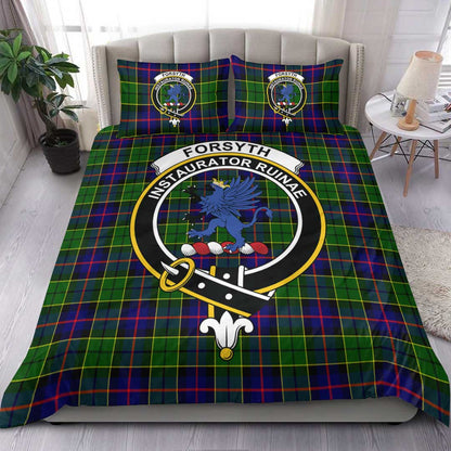 Forsyth Modern Tartan Crest Bedding Set