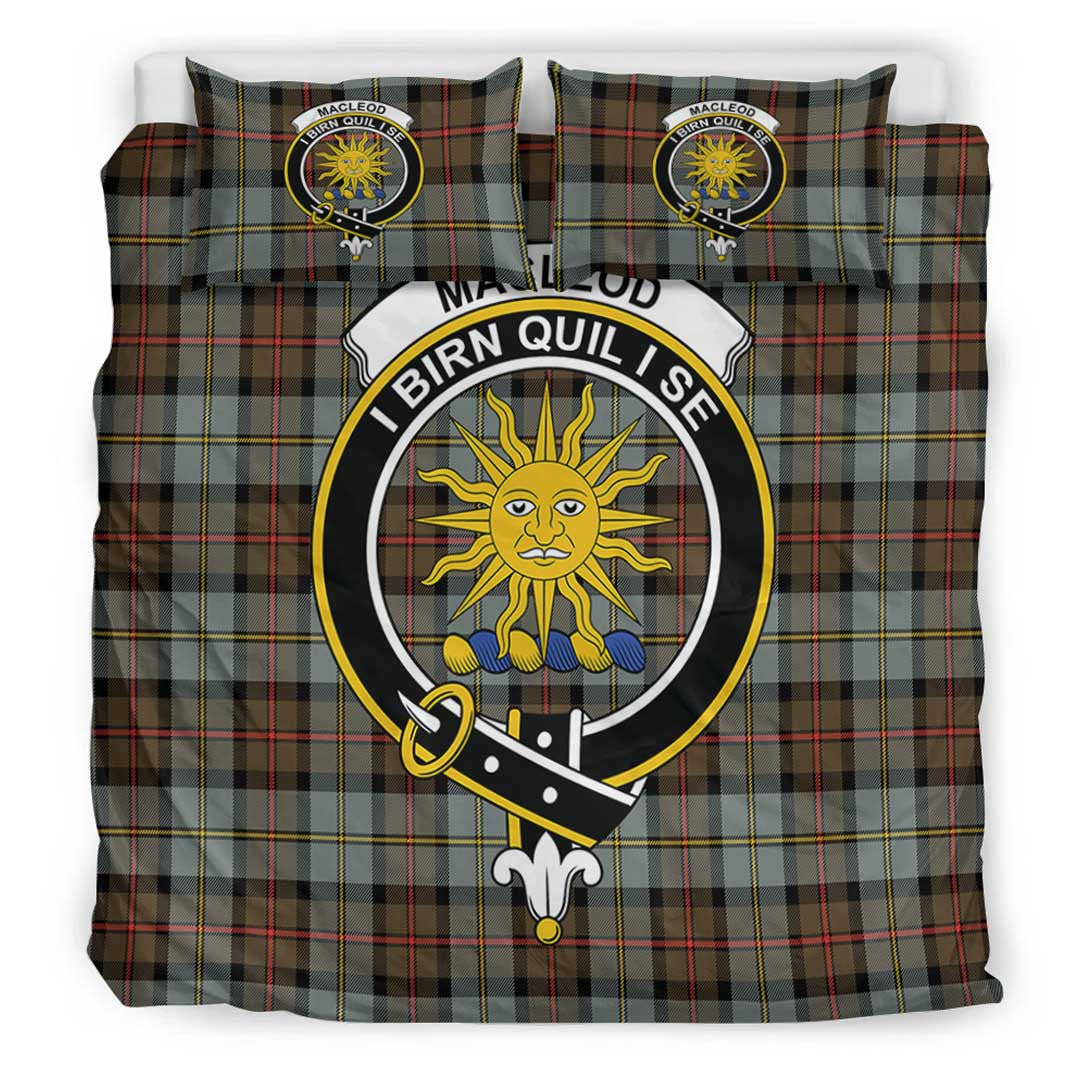 MacLeod of Harris Weathered Tartan Crest Bedding Set