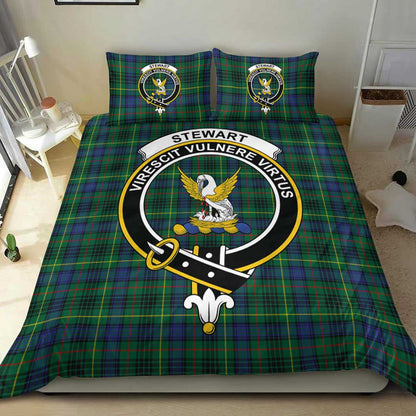 Stewart Hunting Modern Tartan Crest Bedding Set