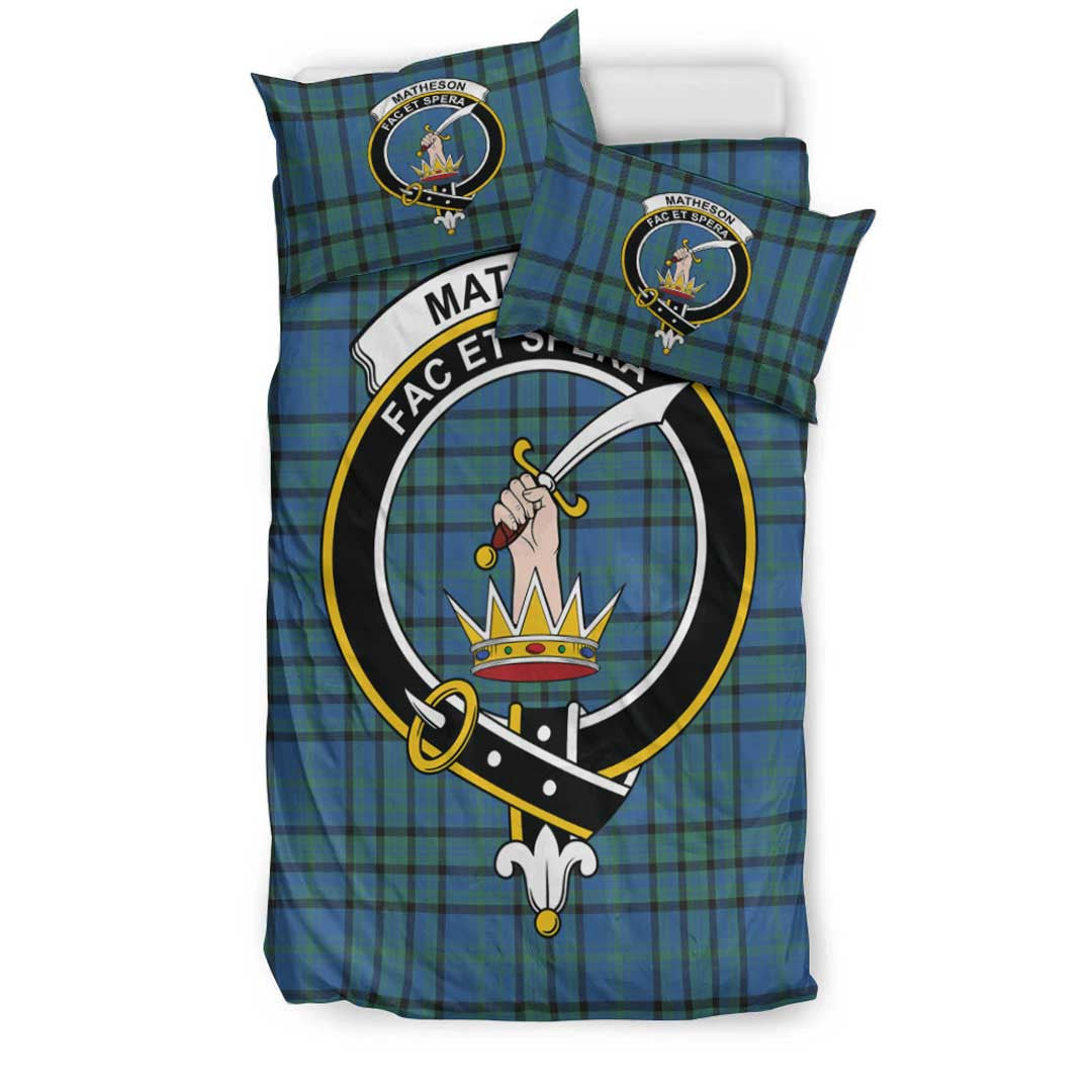 Matheson Hunting Ancient Tartan Crest Bedding Set