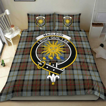 MacLeod of Harris Weathered Tartan Crest Bedding Set