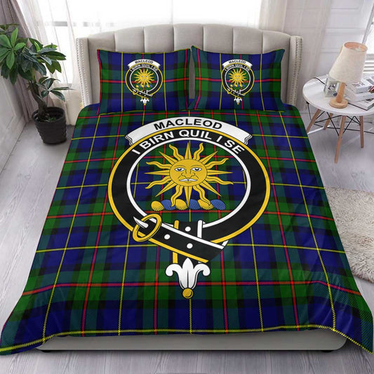 MacLeod of Harris Modern Tartan Crest Bedding Set