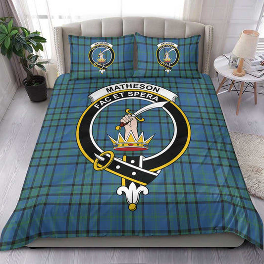 Matheson Hunting Ancient Tartan Crest Bedding Set