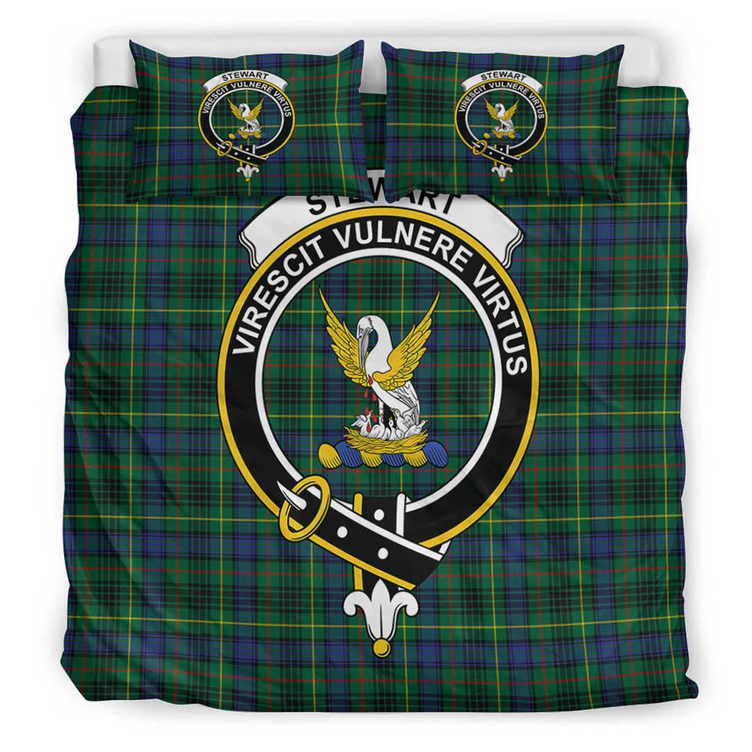 Stewart Hunting Modern Tartan Crest Bedding Set