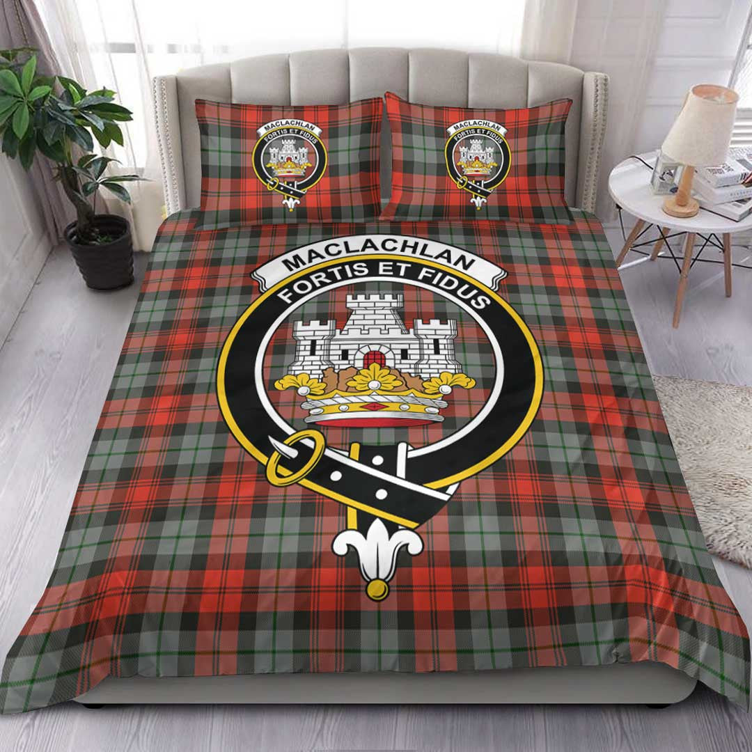 MacLachlan Weathered Tartan Crest Bedding Set