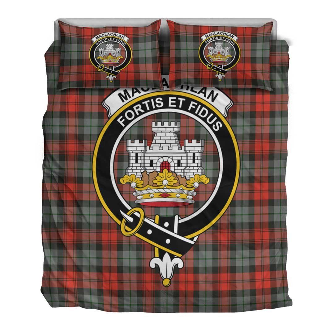 MacLachlan Weathered Tartan Crest Bedding Set