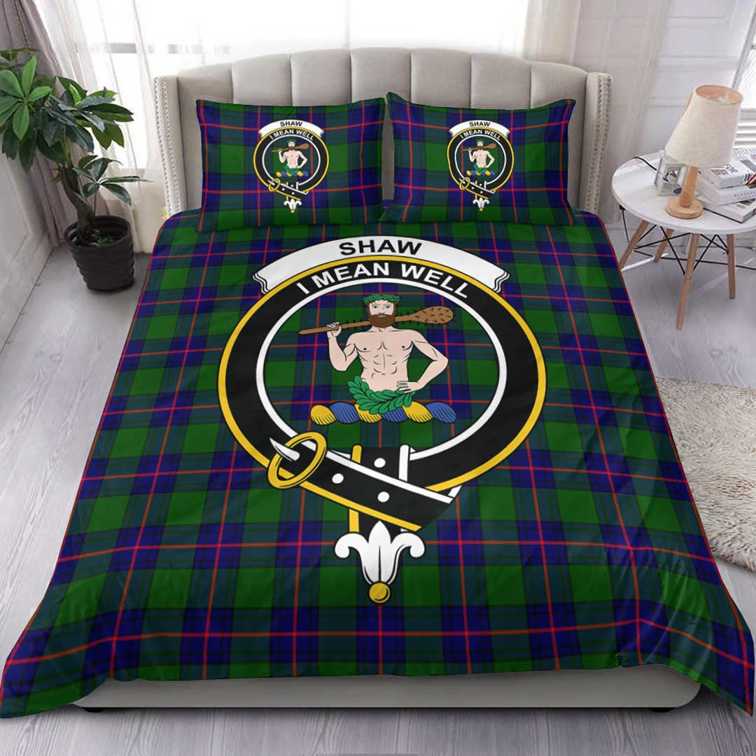 Shaw Modern Tartan Crest Bedding Set