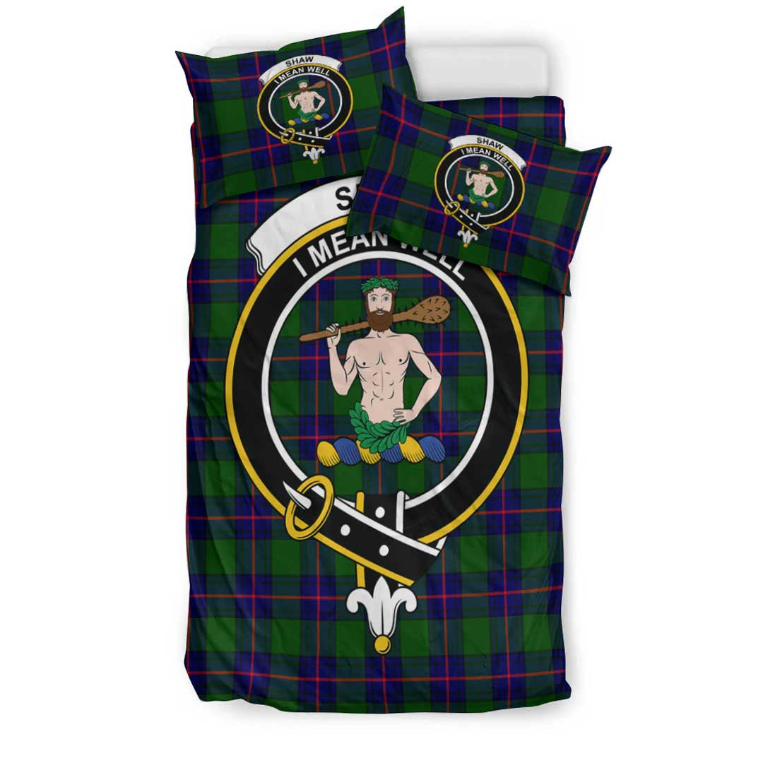 Shaw Modern Tartan Crest Bedding Set