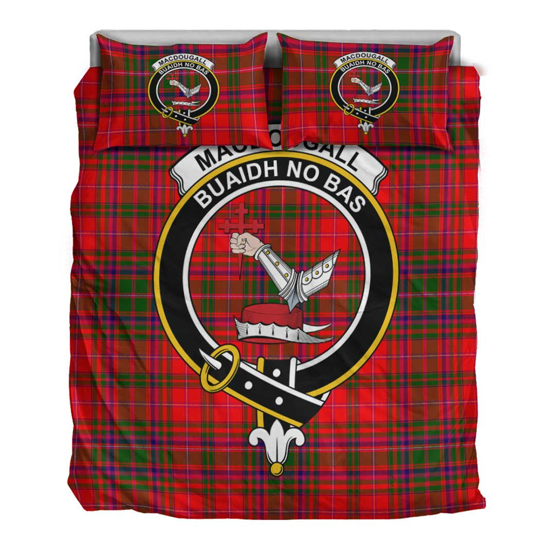 MacDougall Modern Tartan Crest Bedding Set