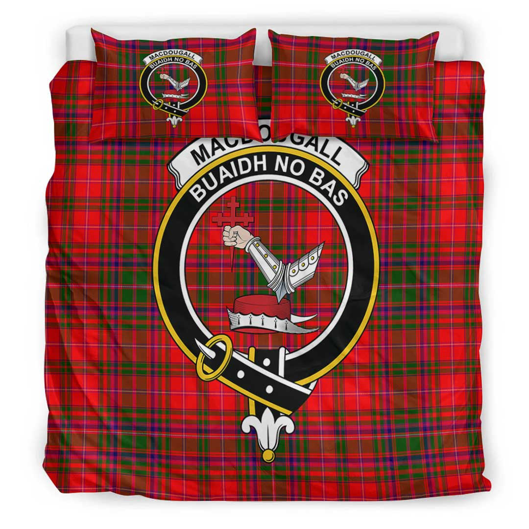 MacDougall Modern Tartan Crest Bedding Set