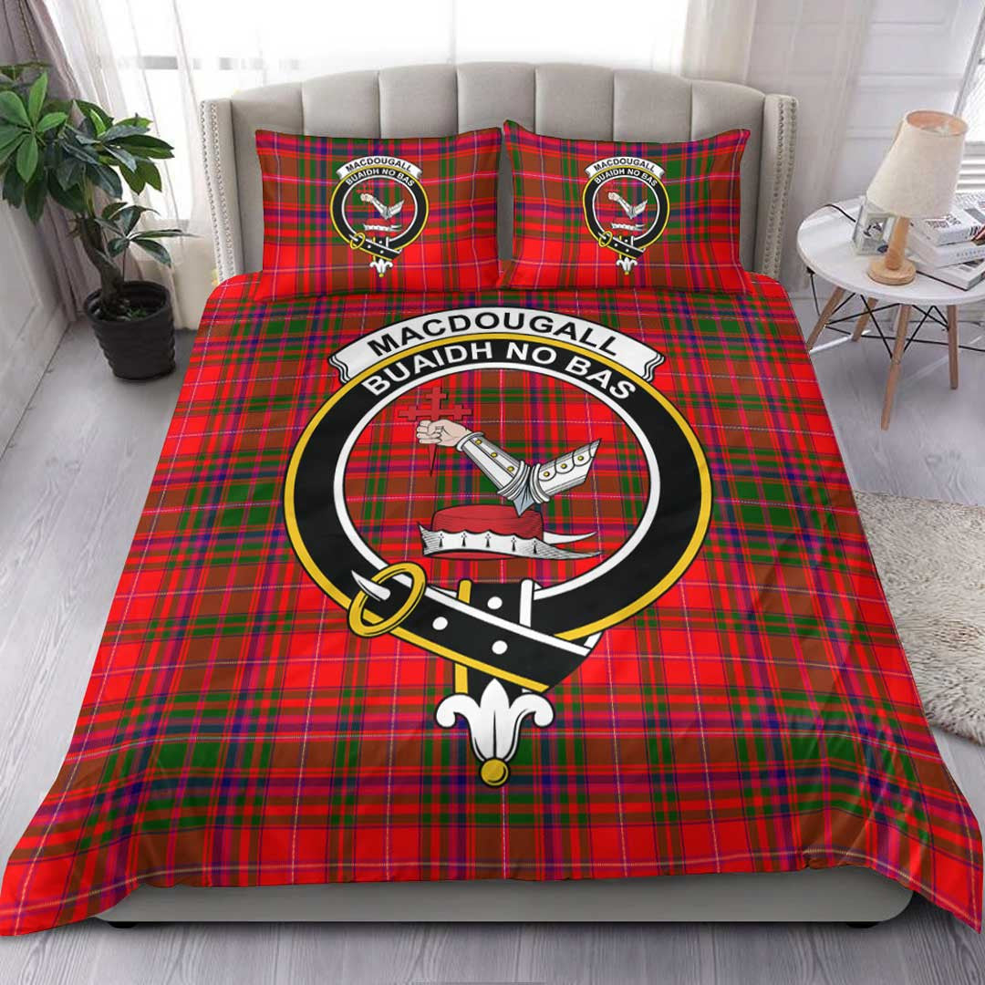 MacDougall Modern Tartan Crest Bedding Set