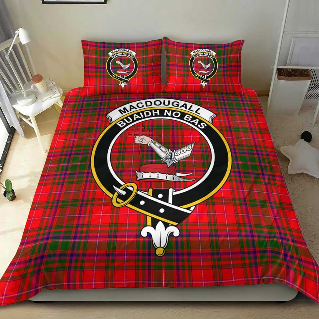 MacDougall Modern Tartan Crest Bedding Set