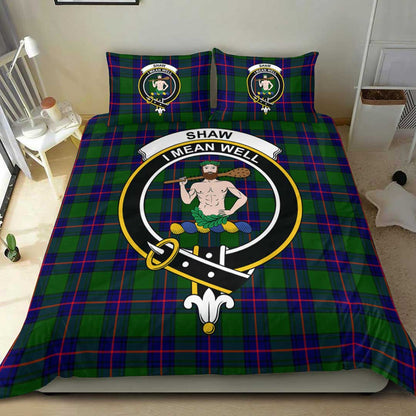 Shaw Modern Tartan Crest Bedding Set