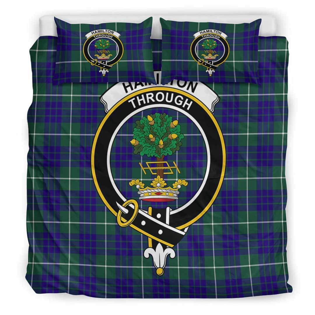 Hamilton Hunting Modern Tartan Crest Bedding Set