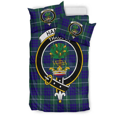 Hamilton Hunting Modern Tartan Crest Bedding Set