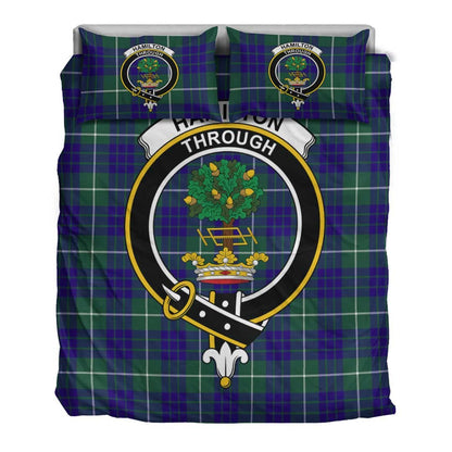 Hamilton Hunting Modern Tartan Crest Bedding Set